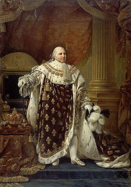 antoine jean gros Portrait of Louis XVIII in his coronation robes oil painting image